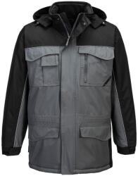 Portwest S562 Ripstop kéttónusú télikabát fekete-szürke (S562BYRXXL)