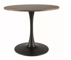 SIGNAL MEBLE Amadeo II Kerek MDF Étkezőasztal Dió Fekete Talppal (AMADEOIIORCFI90)