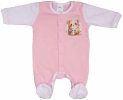 Asti Vékony, pamut, elöl patentos kislány rugdalózó Hörcsög mintával