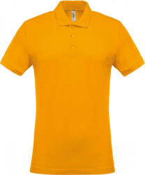 Kariban Férfi galléros póló Kariban KA254 Men'S Short-Sleeved piqué polo Shirt -4XL, Yellow