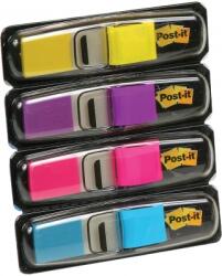 3M Index autoadeziv mini Post-It® 4 culori neon 35 buc/culoare, 140 buc/set 3M 7000052572 (683-4AB)
