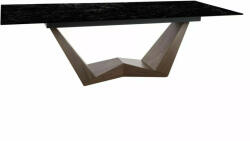 SIGNAL MEBLE Bonucci Ceramic Bővíthető Étkezőasztal Edzett Üveg-Kerámia Fekete Dió (BONUCCICO200)