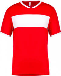 Proact Gyerek póló Proact PA4001 Kids' Short Sleeve Jersey -12/14, Sporty Red/White