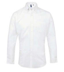 Premier Férfi ing Premier PR234 Men’S Long Sleeve Signature Oxford Shirt -XL/2XL, White