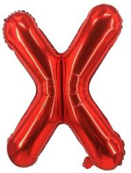  Fém fólia lufi S DEPOT®, X betű, piros, 40 cm