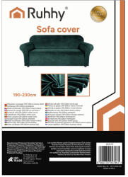  Kanapé Huzat, Zöld - 190-230 cm