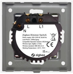 Luxion Intrerupator Simplu cu Variator cu Touch din Sticla LUXION protocol Zigbee Alb (LX-ZT-D101G-W)