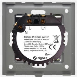 Luxion Intrerupator Simplu cu Variator cu Touch din Sticla si Rama de Aluminiu LUXION protocol Zigbee Alb (LX-ZT-D101A-W)