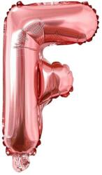  S DEPOT® fém fólia lufi, F betű, rózsa arany, 40 cm