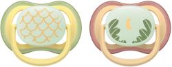 Philips Suzete Philips Avent - Ultra Air Night, 0-6 luni, 2 buc, pastel/neutru (SCF376/27)