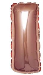  Fém fólia lufi S DEPOT®, I betű, rózsa arany, 40 cm