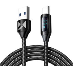 Wozinsky WUACC2 USB A-USB C Kábel Kijelző 66W 6A 2 m-Fekete