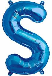  S DEPOT® fólia lufi, kék, S betű alakú, 40 cm