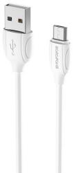 BOROFONE Cablu de date Borofone BX19, USB-A male - micro USB, 1 m, White (6931474701787) - flax