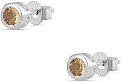  Ezüst Fülbevaló Citrinnel, ROS293