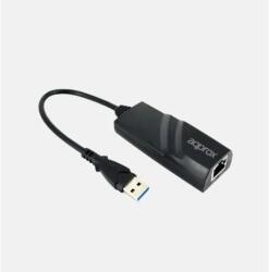 Approx Kábel átalakító - USB3.0 to RJ45 (10/100/1000) Fekete APPC07GV3 (APPC07GV3)