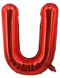  Fém fólia lufi S DEPOT®, U betű, piros, 40 cm