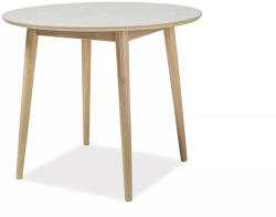 SIGNAL MEBLE Nelson Kerek Tölgyfa Étkezőasztal Mézszínű 90 cm (NELSONDM90)