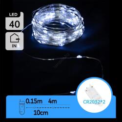 Aigostar - LED гирлянд 40xLED/2x3V 4m студено бяло (AI2150)