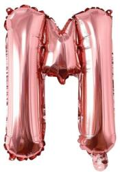  Fém fólia lufi S DEPOT®, M betű, rózsaszín arany, 40 cm