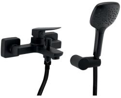 FERRO Kád csaptelep Novaservis Nobless Ego fürdőkádas készlettel 150 mm fekete matt 43020, 5 (43020,5)