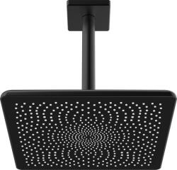 Hansa Hans Aurelio mennyezeti fejzuhany, zuhanykarral együtt, fekete matt 4727034033 (4727034033)