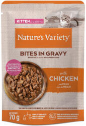 Nature's Variety 28x70g Nature's Variety Kitten Bites csirke szószban nedves macskatáp