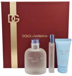 Dolce&Gabbana Light Blue Pour Homme SET: EDT 125ml + EDT 4, 5ml + tusfürdő gél 50ml férfi parfüm