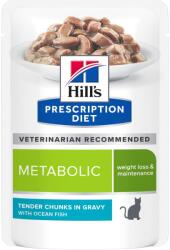 Hill's Prescription Diet 36x85g 24 + 12 ingyen! Hill’s Prescription Diet nedves macskatáp - Metabolic tengeri hal