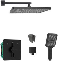 SANITINO - Zuhanyszett csapteleppel és Hansgrohe rejtett testtel, kielle kiegészítőkkel, matt fekete SANI21HKK405 (SANI21HKK405)