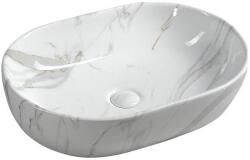 SAPHO - DALMA 59x42 cm ráépíthető mosdó, kerámia/Carrara MM417 (SH0673)