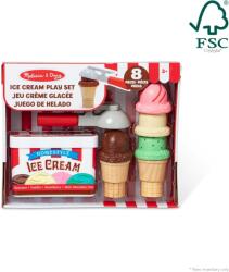 Spin Master Melissa & Doug - Set de joaca din lemn magnetic Servire de îgnhețată, Multicolor, 3 ani+ (681147005228)