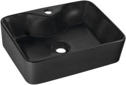 SAPHO - Ráültethető mosdó BALENA 48x37 cm matt fekete BH7013B (SH0556)