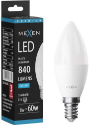 Mexen Nova LED крушка E14, C37, 8W, Студена - 6500K, 840 lm - L102-E14-0865-01 (L102-E14-0865-01)