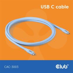 Club 3D Cablu Club 3D - CAC-3003 (USB-C, PD 240W, 20Gbps, 4K60Hz, albastru, M/M, 2m) (CAC-3003)