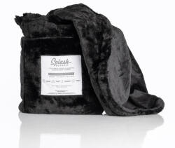 Splash Blanket Furlush Black on Black Large