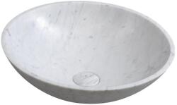 SAPHO - BLOK ráépíthető mosdó Ø 42 cm kő/Carrara/matt fehér 2401-42 (SH0626)