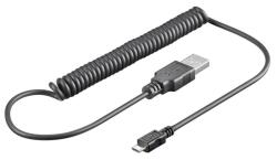 Goobay Goobay, USB adatkábel - micro USB 1, 5 m spirál (CABLE-USBA-MICROB-1.0SP)