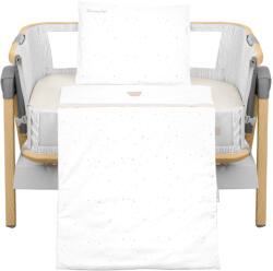 KikkaBoo Бебешки спален комплект за мини кошара Kikkaboo - Dream Big, Beige, 5 части (41101050061)