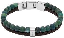 Fossil Bratara Fossil dubla cu piele si agate JF04854040