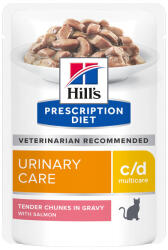 Hill's Hill's Prescription Diet Multicare macska tasak húgykő ellen c/d lazac 12x85g