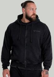 GymBeam STRIX Washed Zip kapucnis pulóver Black XXXL