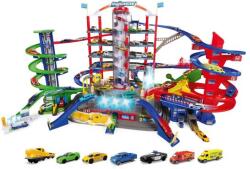 Majorette Super City garázs + 6 autó és vonat (MJ 2009001)