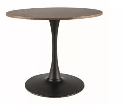 SIGNAL MEBLE Amadeo II Kerek MDF Étkezőasztal Dió Fekete Talppal
