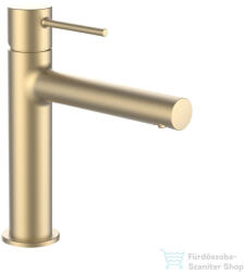 Laufen TWINPLUS SLIM egykaros mosdó csaptelep 140 mm-es kifolyócső, húzórudas lefolyószelep nélkül, PVD matt halvány arany HF505404462000 (HF505404462000)
