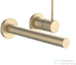 Laufen TWINPLUS SLIM falsík alatti mosdócsaptelep falon kívüli része, 195-mm-es kifolyóval, PVD matt halvány arany HF505470462000 (HF505470462000)