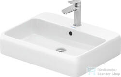 Duravit QATEGO 60x47 cm-es pultra ültethető mosdó csaplyukkal, fehér 2385600027 (2385600027)