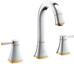 GROHE Grandera 3-lyukas mosdócsaptelep, 1/2" L-es méret, Króm/Arany 20619IG0 (20619IG0)