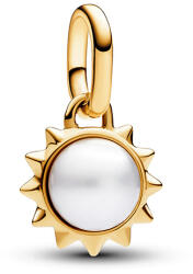 Pandora ME édesvízben tenyésztett gyöngyös nap mini függő sárga arany charm - 763035C01 (763035C01)