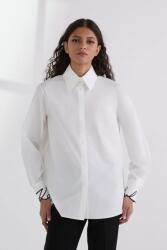 KARL LAGERFELD pamut ing galléros, fehér, regular, A3W11023 - fehér 36